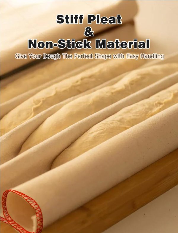 Heavy Duty Bakers Couche, 100% Natural Flax Linen 36''x26'' Bread Dough Proofing Cloth Thickened Couche 1Pack - Image 5