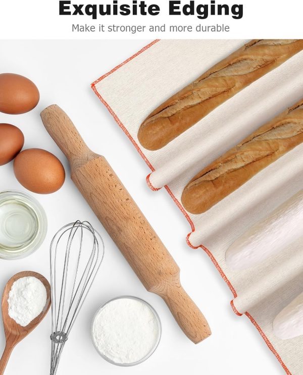 Heavy Duty Bakers Couche, 100% Natural Flax Linen 36''x26'' Bread Dough Proofing Cloth Thickened Couche 1Pack - Image 6