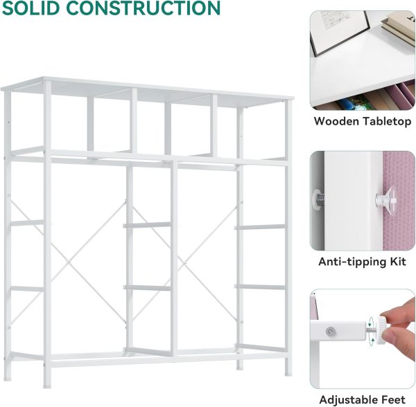 YITAHOME Dresser for Bedroom with 9 Drawers, Fabric Storage Dresser, Closet Dresser & Chest of Drawers for Living Room, Closets - Sturdy Steel Frame, Wooden Top & Easy Pull Fabric Bins(Pink) - Image 7